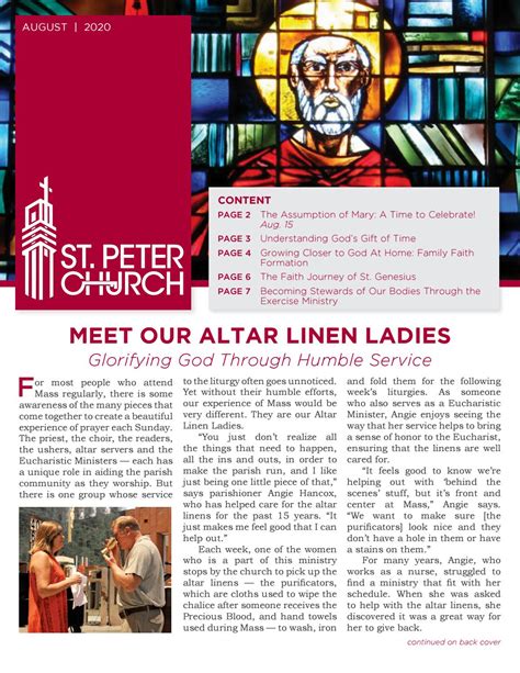 st peter's catholic church newsletter.